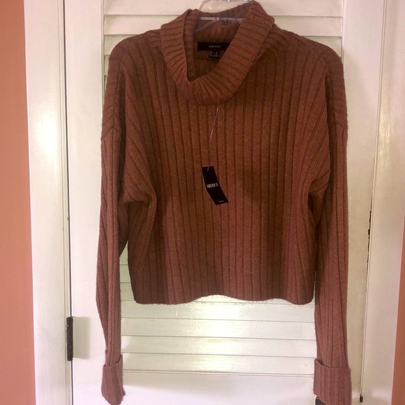 Forever 21 Sweaters - Forever 21 NWT Cowl Neck Cropped Sweater